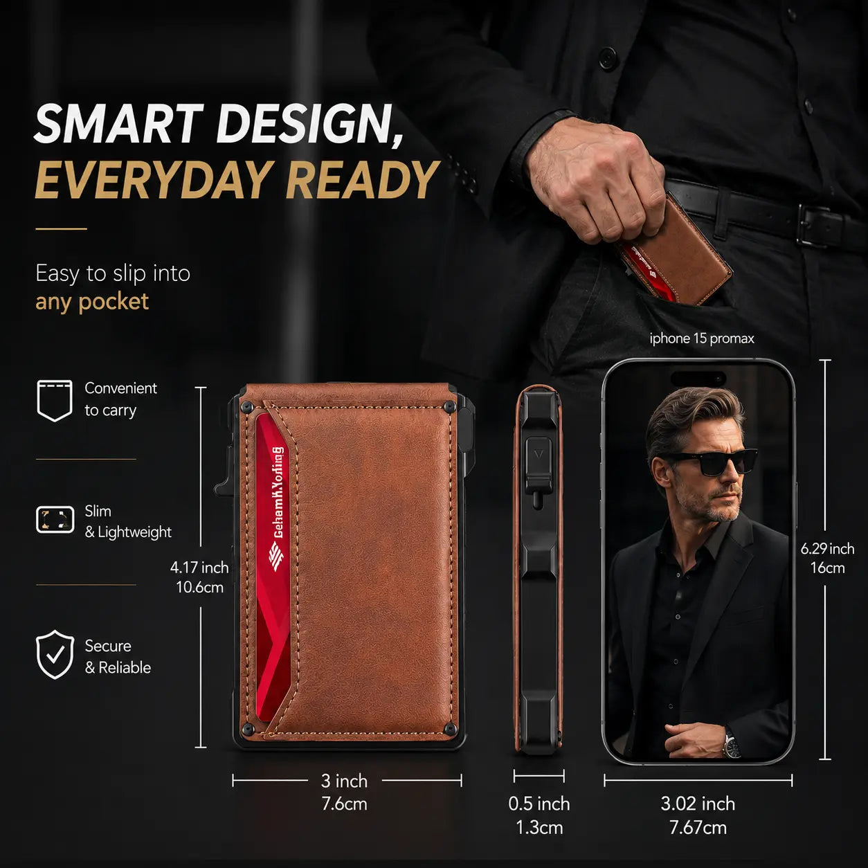 Men'S Minimalist Slim Wallet - Rfid-Blocking Aluminum Pop-Up Bifold, 9-13 Card Capacity, Money Clip, ID Window, Mens Wallet for RFID Protection Needs, Rfid Blocking Wallets