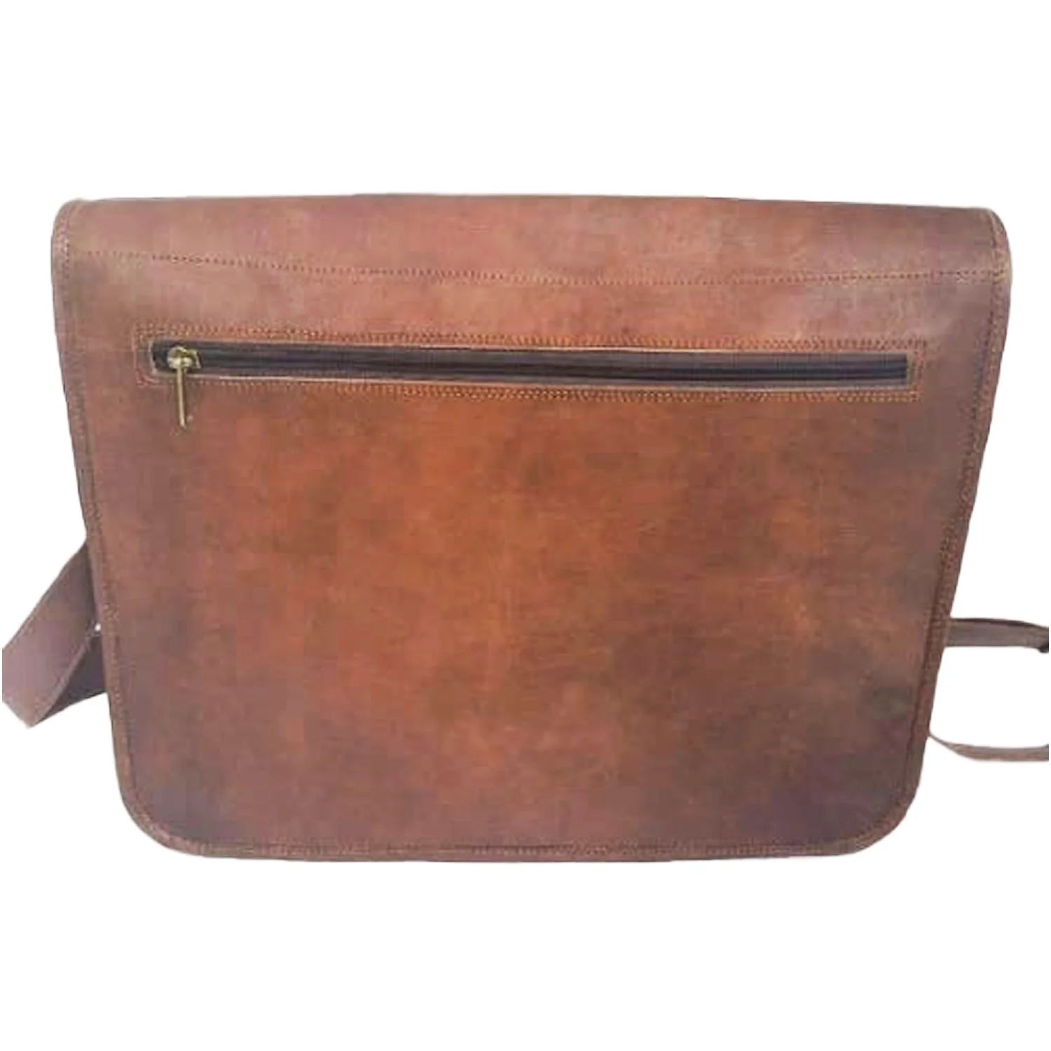 16-Inch Full Grain Leather Laptop Messenger Bag – Vintage Satchel for Men