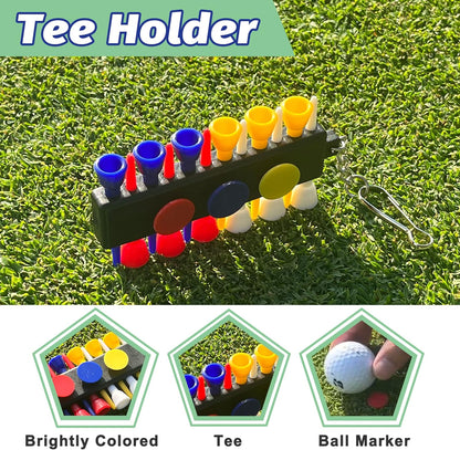 Golf Essentials Kit, 29 in 1 Golf Club Cleaning Kit - Golf Towel, Golf Club Brush, Gift Golf Balls, Golf Line Stencils and Pens, Golf Tee and Markers, Golf Divot Repair Tool - Golf Accessories for Men